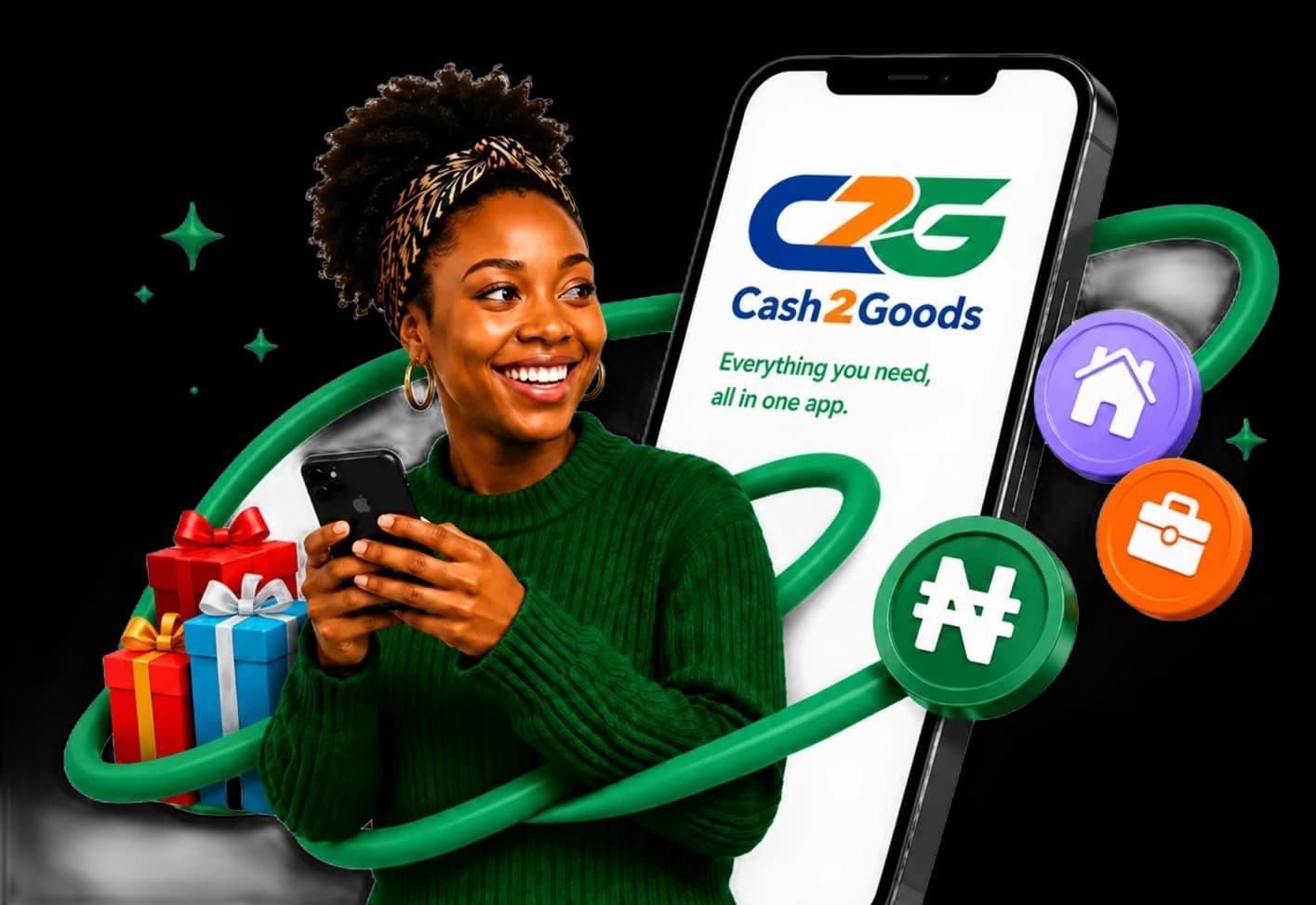 Cash2Goods premium illustration