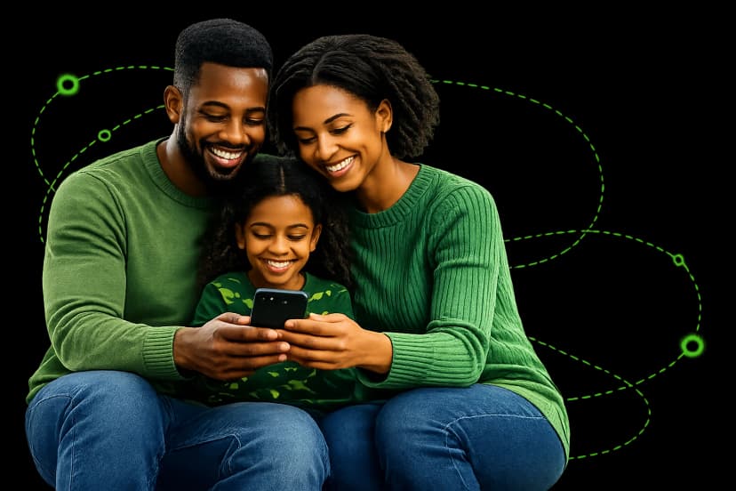 Family supported by Diaspora